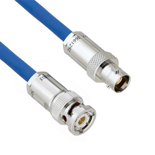 Halogen Free 1553 TRB 3-Slot Plug to TRB 3-Lug Jack Cable 78 Ohm TWCH-78-2 Coax in 24 Inch FM3MSA00226-24