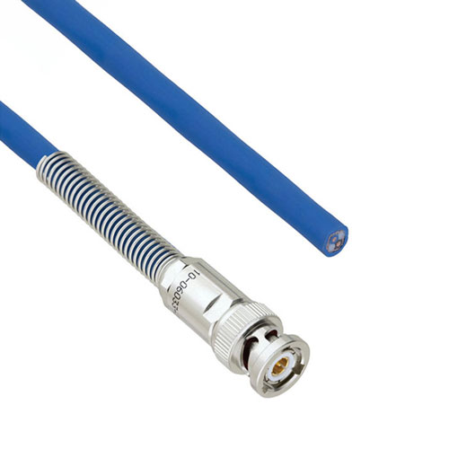 Halogen Free Bend Relief 3-Slot TRB Plug with Blunt Cut for 78 Ohm TWCH-78-2, 60" Cable FM3MSA00230-60