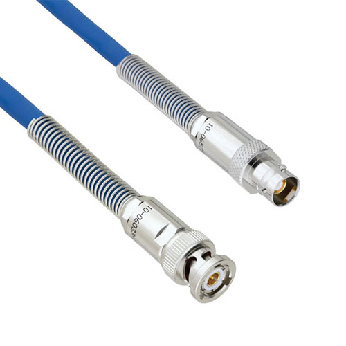 Halogen Free Bend Relief 3-Slot TRB Plug to Bend Relief 3-Lug TRB Jack for 78 Ohm TWCH-78-2, 48" Cable FM3MSA00231-48
