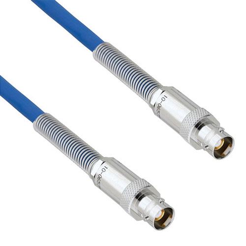 Halogen Free 1553 TRB 3-Lug Jack to TRB 3-Lug Jack Cable 78 Ohm TWCH-78-2 Coax in 60 Inch with Bend Relief FM3MSA00237-60