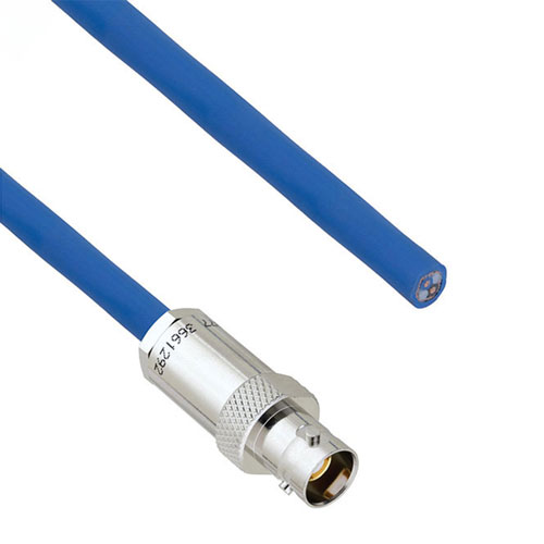Halogen Free 1553 TRB 3-Lug Jack to Blunt Cut Genderless Cable 78 Ohm TWCH-78-2 Coax in 36 Inch FM3MSA00400-36