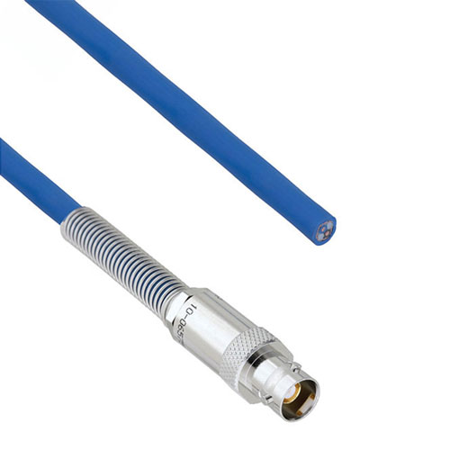 Halogen Free 1553 TRB 3-Lug Jack to Blunt Cut Genderless Cable 78 Ohm TWCH-78-2 Coax in 12 Inch with Bend Relief FM3MSA00403-12