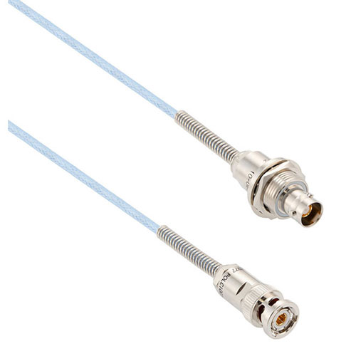 Lead Free Bend Relief 3-Slot TRB Plug to Bend Relief 3-Lug TRB Bulkhead Insulated Jack for 78 Ohm M17/176-00002, 36" Cable FM3MSA00445-36