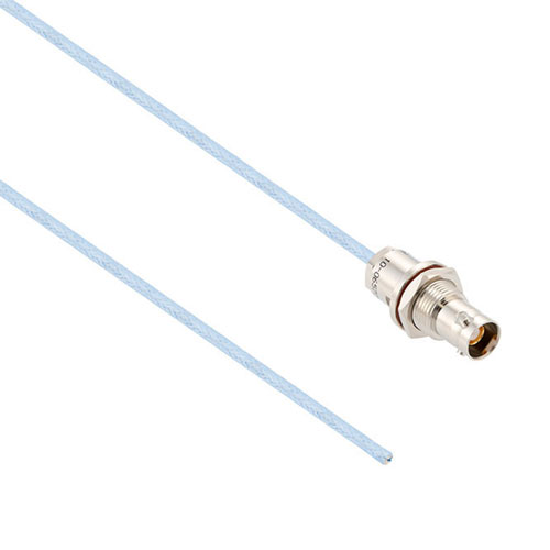 Lead Free 1553 TRB 3-Lug Jack Bulkhead Non-Isolated to Blunt Cut Genderless Cable 78 Ohm M17/176-00002 Coax in 12 Inch FM3MSA00449-12