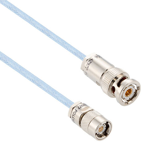 1553 TRB 3-Slot Plug to TRS Subminiature Plug Cable 78 Ohm M17/176-00002 Coax in 48 Inch with LF Solder FM3MSA00456-48
