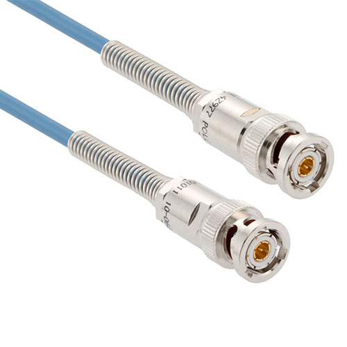 1553 TRB 3-Slot Plug to TRB 3-Slot Plug Cable 78 Ohm FMBC-30-02003 Coax in 12 Inch with Bend Relief with LF Solder FM3MSA00475-12