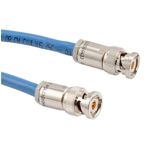 1553 TRB 3-Slot Plug to TRB 3-Slot Plug Cable 78 Ohm FMBC-30-02001 Coax in 12 Inch with LF Solder FM3MSA00540-12