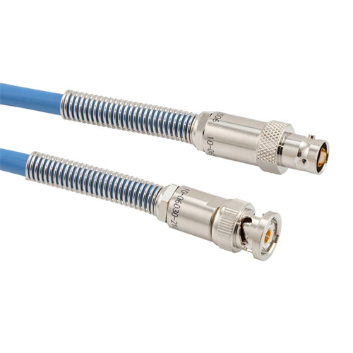 1553 TRB 3-Slot Plug to TRB 3-Lug Jack Cable 78 Ohm FMBC-30-02001 Coax in 12 Inch with Bend Relief with LF Solder FM3MSA00547-12