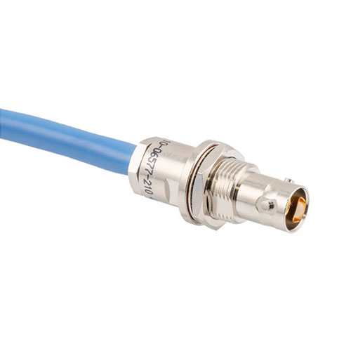 Lead Free 1553 TRB 3-Lug Jack Bulkhead Non-Isolated to Blunt Cut Genderless Cable 78 Ohm FMBC-30-02001 Coax in 12 Inch FM3MSA00553-12
