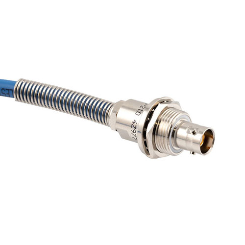 Lead Free Bend Relief 3-Lug TRB Bulkhead Insulated Jack with Blunt Cut for 78 Ohm FMBC-30-02001, 60" Cable FM3MSA00557-60