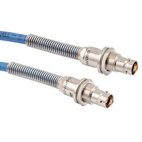 Lead Free 1553 TRB 3-Lug Jack Bulkhead NI to TRB 3-Lug Jack Bulkhead NI Cable 78 Ohm FMBC-30-02001 Coax in 24 Inch with Bend Relief FM3MSA00560-24