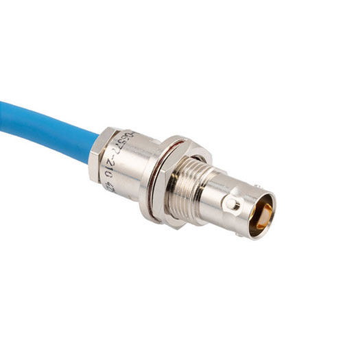 LSZH 1553 TRB 3-Lug Jack Bulkhead Non-Isolated to Blunt Cut Genderless Cable 78 Ohm TWCH-78-2 Coax in 60 Inch FM3MSA00588-60