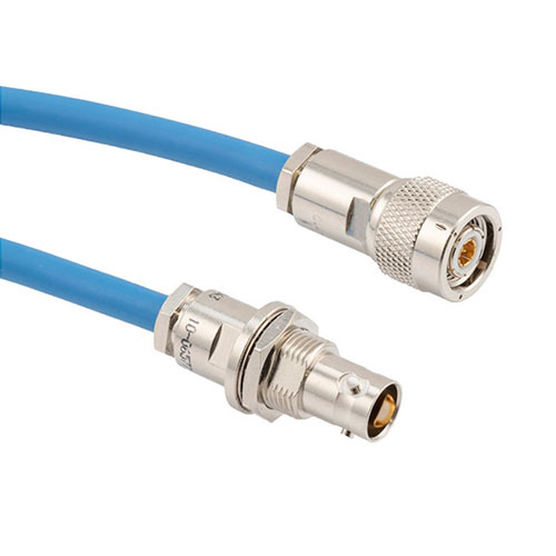 LSZH 1553 TRB 3-Lug Jack Bulkhead Non-Isolated to TRT Threaded Plug Cable 78 Ohm TWCH-78-2 Coax in 60 Inch FM3MSA00600-60