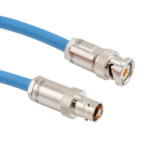 LSZH 1553 TRB 2-Slot Plug to TRB 3-Lug Jack Cable 78 Ohm TWCH-78-2 Coax in 12 Inch FM3MSA00605-12