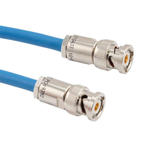 LSZH 78 Ohm TRB 2-Slot Solder/Clamp Plug to TRB 3-Slot Solder/Clamp Plug for TWCH-78-2 Twinax MIL-STD-1553 Cable -30C +80C FM3MSA00606
