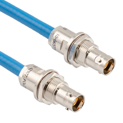 TRB 3-Lug Jack Non-Insulated Bulkhead to TRB 3-Lug Jack Non-Insulated Bulkhead 1553 Cable 60"  Using 124 Ohm TWC-124-2 Twinax FM3MSA00662-60