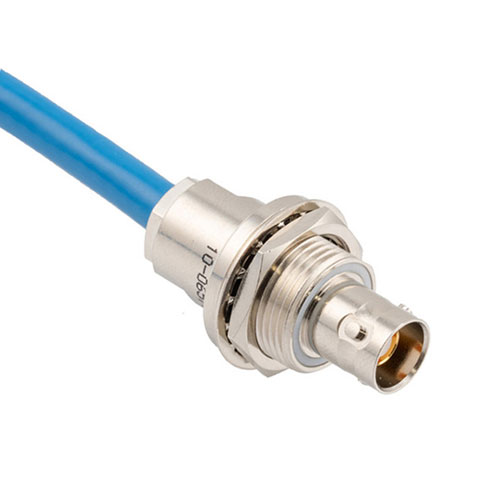 TRB 3-Lug Jack Insulated Bulkhead to Blunt Cut 1553 Cable 24"  Using 124 Ohm TWC-124-2 Twinax FM3MSA00665-24