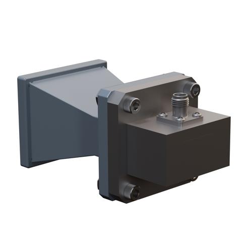 WR-90 Standard Gain Horn with 10 dBi Gain, SMA Female Connector with Weather Resistant Radome Cover FM3WAN090-10SF