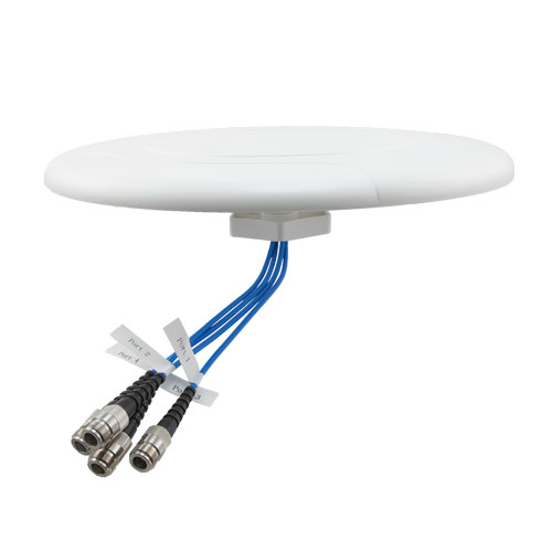 Indoor DAS Ceiling Omni Antenna, 4.5 dBi, 698 MHz - 4200 MHz, 4 x N-Female, Low PIM FM51247