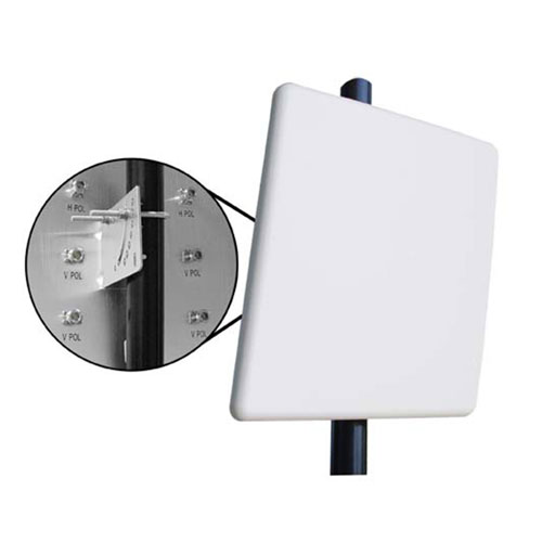 2.4/4.9-5.8 GHz Six Element, Dual Polarized MIMO Flat Panel Antenna FM51FP1002