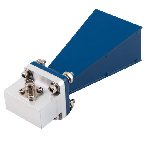 WR-62 Standard Gain Horn with SMA Female Input and 15 dB Typical Gain Operating Within 12.4 GHz to 18 GHz Frequency Range FM9854B/SF-15