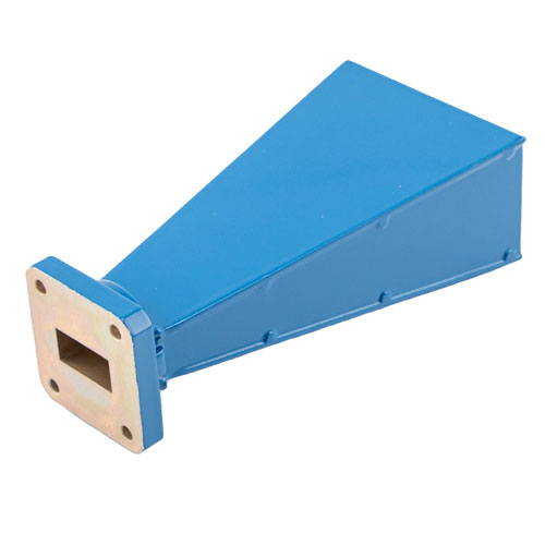 WR-75 Waveguide Standard Gain Horn Antenna With Flange, 15 dBi Gain and 10 GHz to 15 GHz FM9855B-15