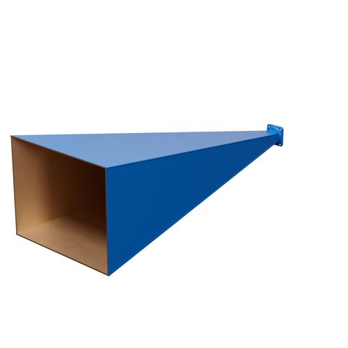 WR-90 Waveguide Standard Gain Horn Antenna Operating from 8.2 GHz to 12.4 GHz with a Nominal 25 dBi Gain with UG-135/U Square Cover Flange FM9856B-25