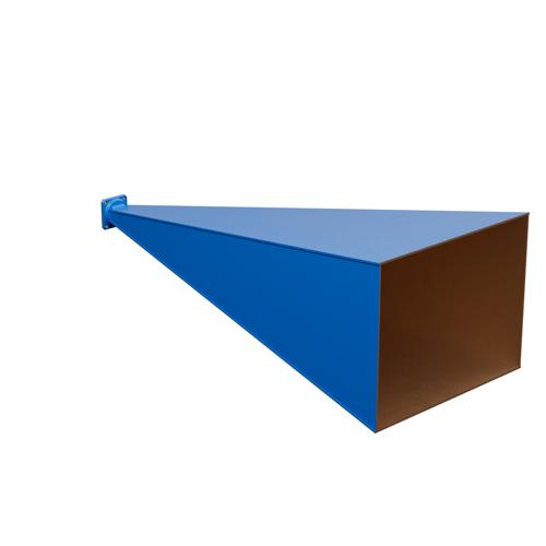 WR-90 Waveguide Standard Gain Horn Antenna Operating from 8.2 GHz to 12.4 GHz with a Nominal 25 dBi Gain with UG-135/U Square Cover Flange FM9856B-25
