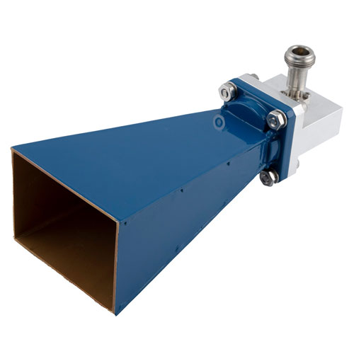 WR-102 Standard Gain Horn Antenna Operating From 7 GHz to 11 GHz, 15 dBi Nominal Gain, Type N Female Input Connector, ProLine FM9857B/NF-15