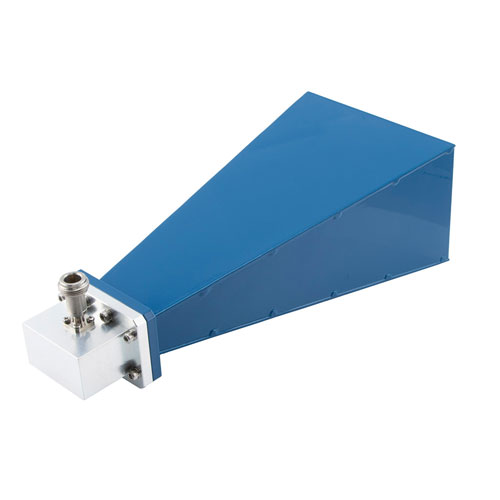 WR-159 Standard Gain Horn Antenna Operating From 4.9 GHz to 7.05 GHz, 15 dBi Nominal Gain, Type N Female Input Connector, ProLine FM9860B/NF-15