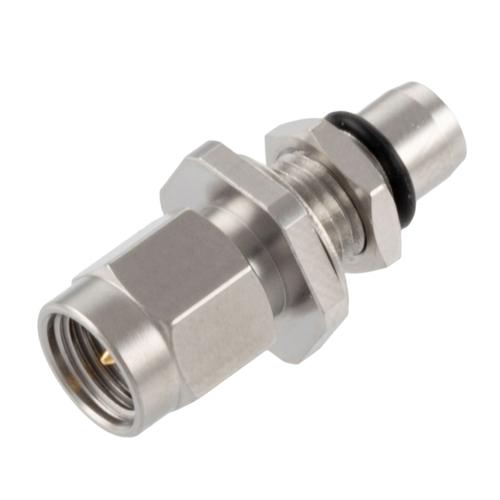 Bulkhead Slide-On BMA Plug (Male) to SMA Male (Plug) Adapter MIL-STD-202, Method 206 FMAD10098