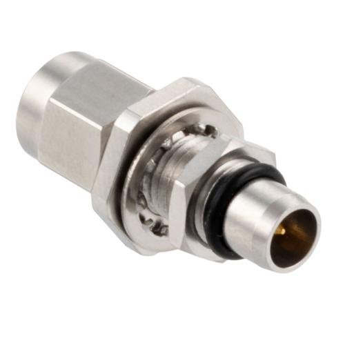 Bulkhead Slide-On BMA Plug (Male) to SMA Male (Plug) Adapter MIL-STD-202, Method 206 FMAD10098