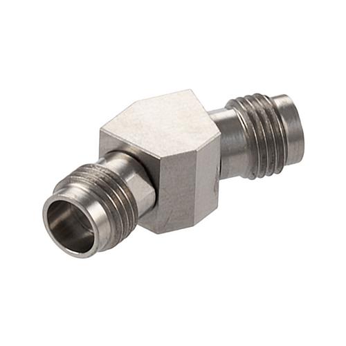 30 Degree Angle 1.85mm Jack (Female) to 1.85mm Jack (Female) Adapter with Passivated Stainless Steel Body FMAD10106