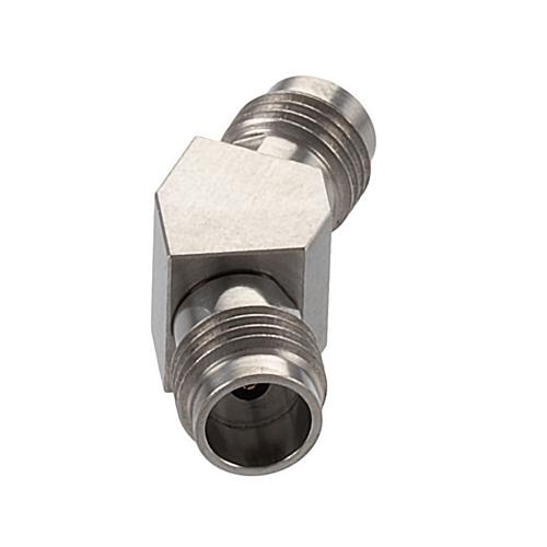 30 Degree Angle 1.85mm Jack (Female) to 1.85mm Jack (Female) Adapter with Passivated Stainless Steel Body FMAD10106