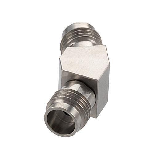 30 Degree Angle 1.85mm Jack (Female) to 1.85mm Jack (Female) Adapter with Passivated Stainless Steel Body FMAD10106