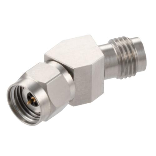 30 Degree Angle 2.4mm Plug (Male) to 2.4mm Jack (Female) Adapter with Passivated Stainless Steel Body FMAD10108