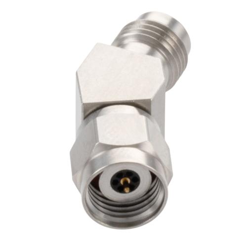 30 Degree Angle 2.4mm Plug (Male) to 2.4mm Jack (Female) Adapter with Passivated Stainless Steel Body FMAD10108