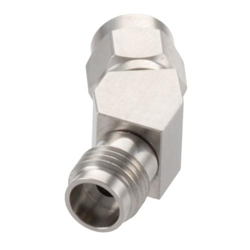 30 Degree Angle 2.4mm Plug (Male) to 2.4mm Jack (Female) Adapter with Passivated Stainless Steel Body FMAD10108