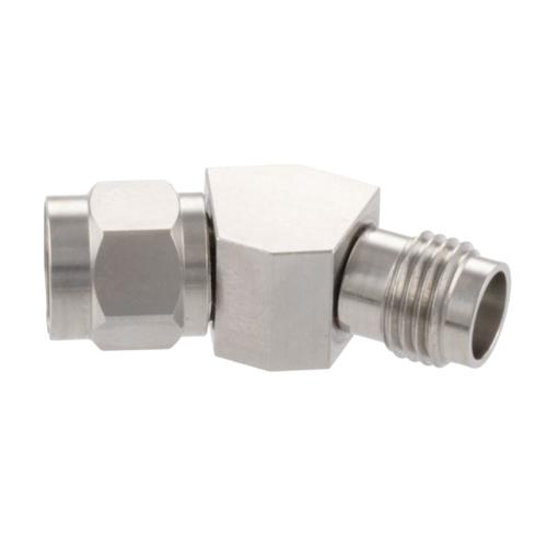 30 Degree Angle 2.4mm Plug (Male) to 2.4mm Jack (Female) Adapter with Passivated Stainless Steel Body FMAD10108