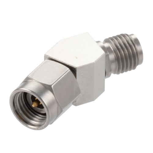 30 Degree Angle 2.92mm Plug (Male) to 2.92mm Jack (Female) Adapter with Passivated Stainless Steel Body FMAD10111