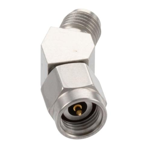 30 Degree Angle 2.92mm Plug (Male) to 2.92mm Jack (Female) Adapter with Passivated Stainless Steel Body FMAD10111