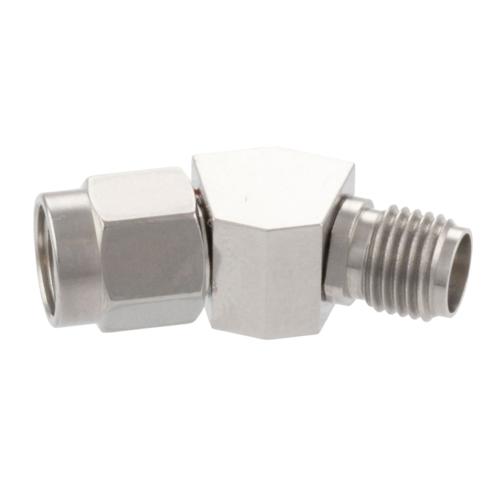 30 Degree Angle 2.92mm Plug (Male) to 2.92mm Jack (Female) Adapter with Passivated Stainless Steel Body FMAD10111