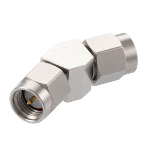 30 Degree Angle SMA Plug (Male) to SMA Plug (Male) Adapter with Passivated Stainless Steel Body FMAD10113