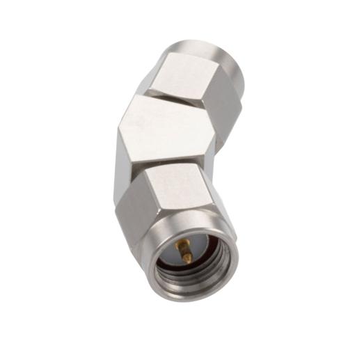 30 Degree Angle SMA Plug (Male) to SMA Plug (Male) Adapter with Passivated Stainless Steel Body FMAD10113