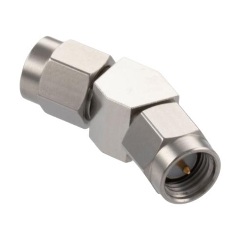30 Degree Angle SMA Plug (Male) to SMA Plug (Male) Adapter with Passivated Stainless Steel Body FMAD10113