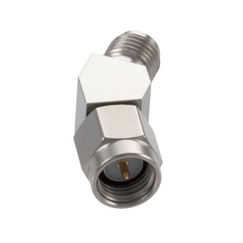 30 Degree Angle SMA Plug (Male) to SMA Jack (Female) Adapter with Passivated Stainless Steel Body FMAD10114