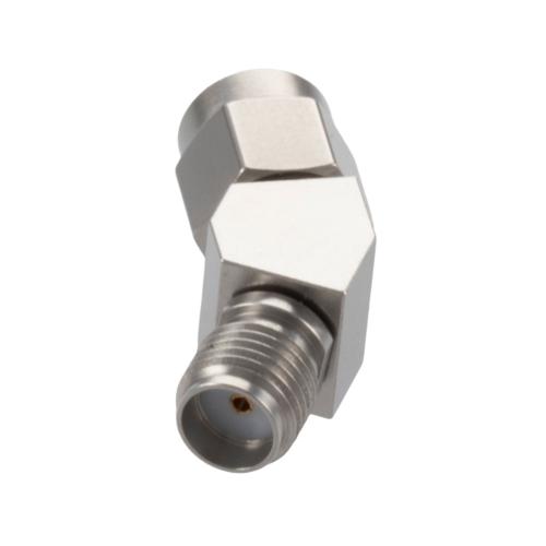 30 Degree Angle SMA Plug (Male) to SMA Jack (Female) Adapter with Passivated Stainless Steel Body FMAD10114