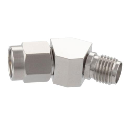 30 Degree Angle SMA Plug (Male) to SMA Jack (Female) Adapter with Passivated Stainless Steel Body FMAD10114