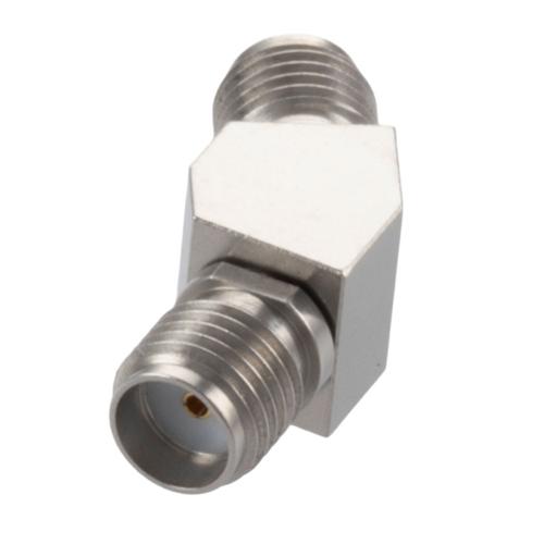 30 Degree Angle SMA Jack (Female) to SMA Jack (Female) Adapter with Passivated Stainless Steel Body FMAD10115