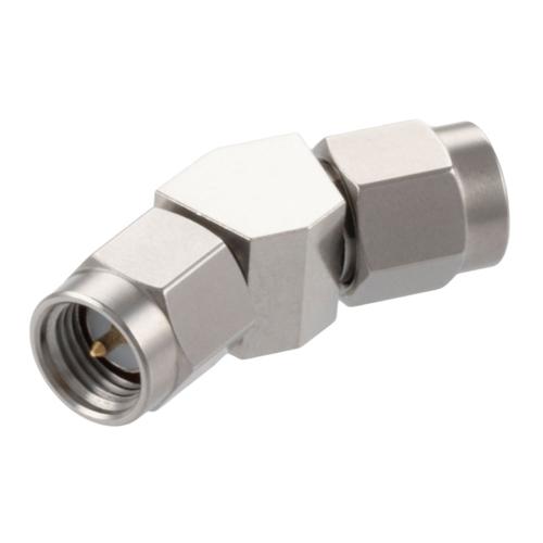 30 Degree Angle SMA Plug (Male) to SMA Plug (Male) Adapter with Passivated Stainless Steel Body FMAD10116